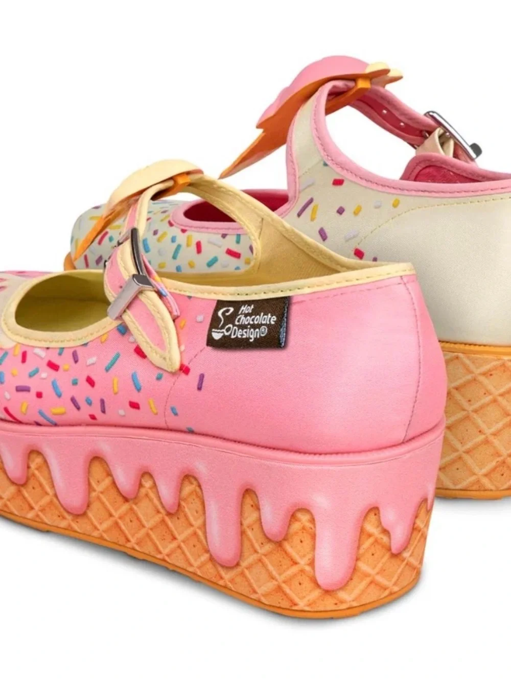Hot Chocolate Designs Platform Mary Jane Shoes Size 8